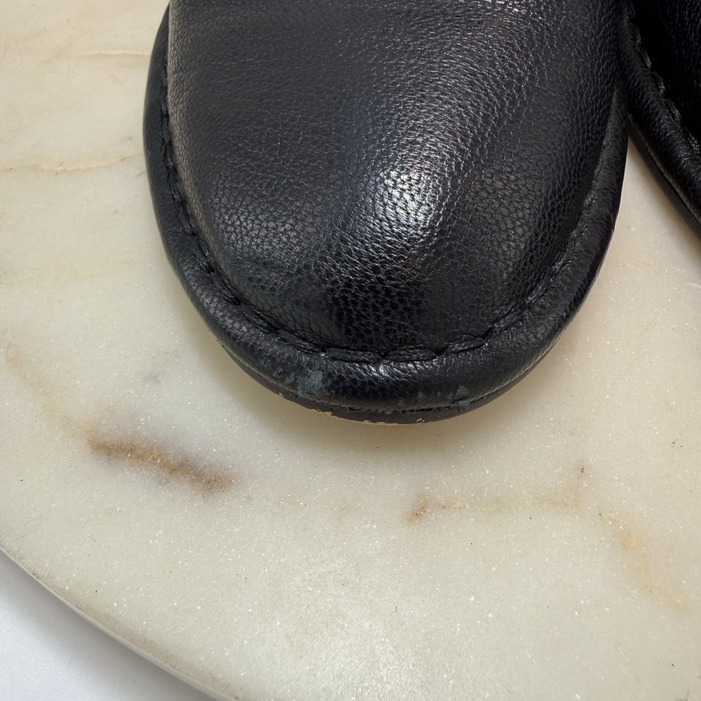 Clarks Spiced Isla Black Leather Mules Block Heel Pointed Heel Women's Size 6.5M - Picture 8 of 9